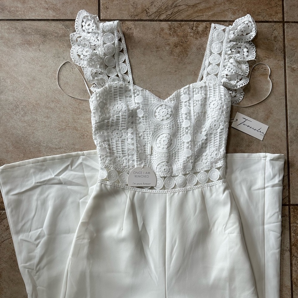 Twosisters The Label White Jumpsuit - NWT